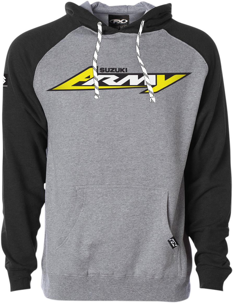 Factory Effex Suzuki Army Hoodie - Black/Heather Charcoal