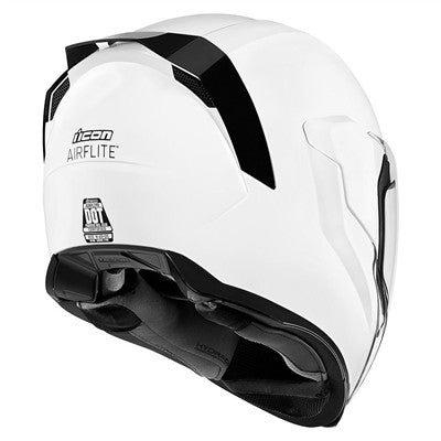 Icon Airflite Gloss Solid Full Face Helmet - White