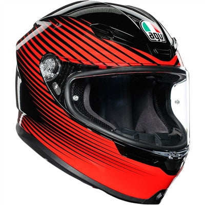 AGV Rush K-6 Full Face Helmet - Black/Red