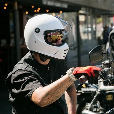 Biltwell Lane Splitter Full Face Helmet - White