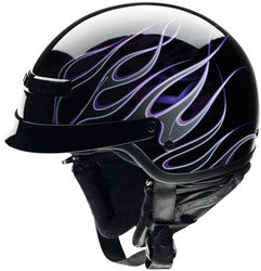 Z1R Nomad Hellfire Open Face Helmet – Black/Purple