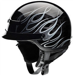 Z1R Nomad Hellfire Open Face Helmet – Black/Silver