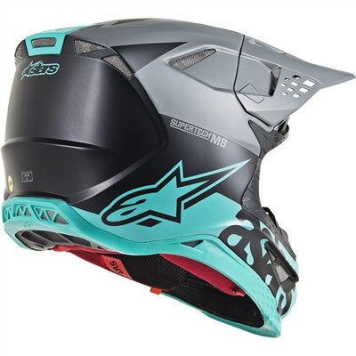 Alpinestars 2020 S-M8 Radium Helmet - Black/Grey/Teal
