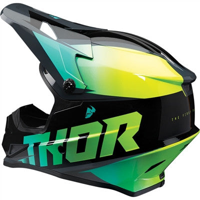Thor 2023 Sector Fader Offroad Helmet - Acid/Teal