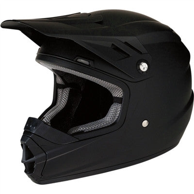 Z1R Youth Rise Solid Offroad Helmet - Black