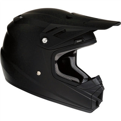 Z1R Youth Rise Solid Offroad Helmet - Black