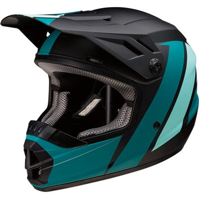 Z1R Youth Rise Evac Offroad Helmet - Black/Teal