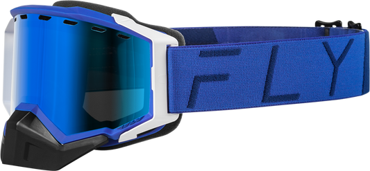FLY RACING - FLB-24ZP8 - ZONE PRO SNOW GOGGLE BLUE W/ BLUE MIR/PLRZD SMOKE LENS