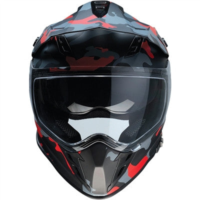 Z1R Range Camo Dual Sport Helmet - Red