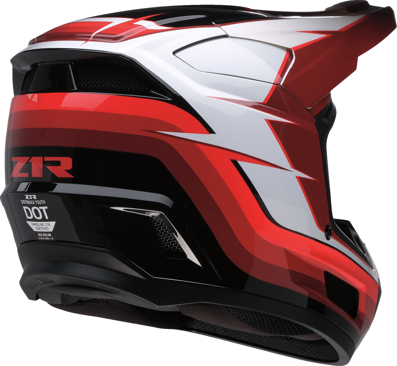 Z1R Youth Dirt Maxx Offroad Helmet Vortex Red/White