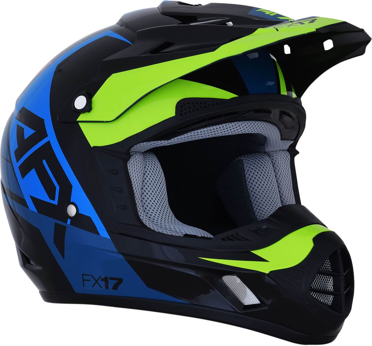 AFX FX-17 Offroad Helmet Aced Blue/Lime