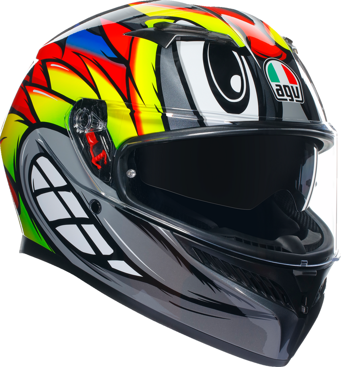 AGV K3 Helmet Birdy 2.0 Gray/Yellow/Red