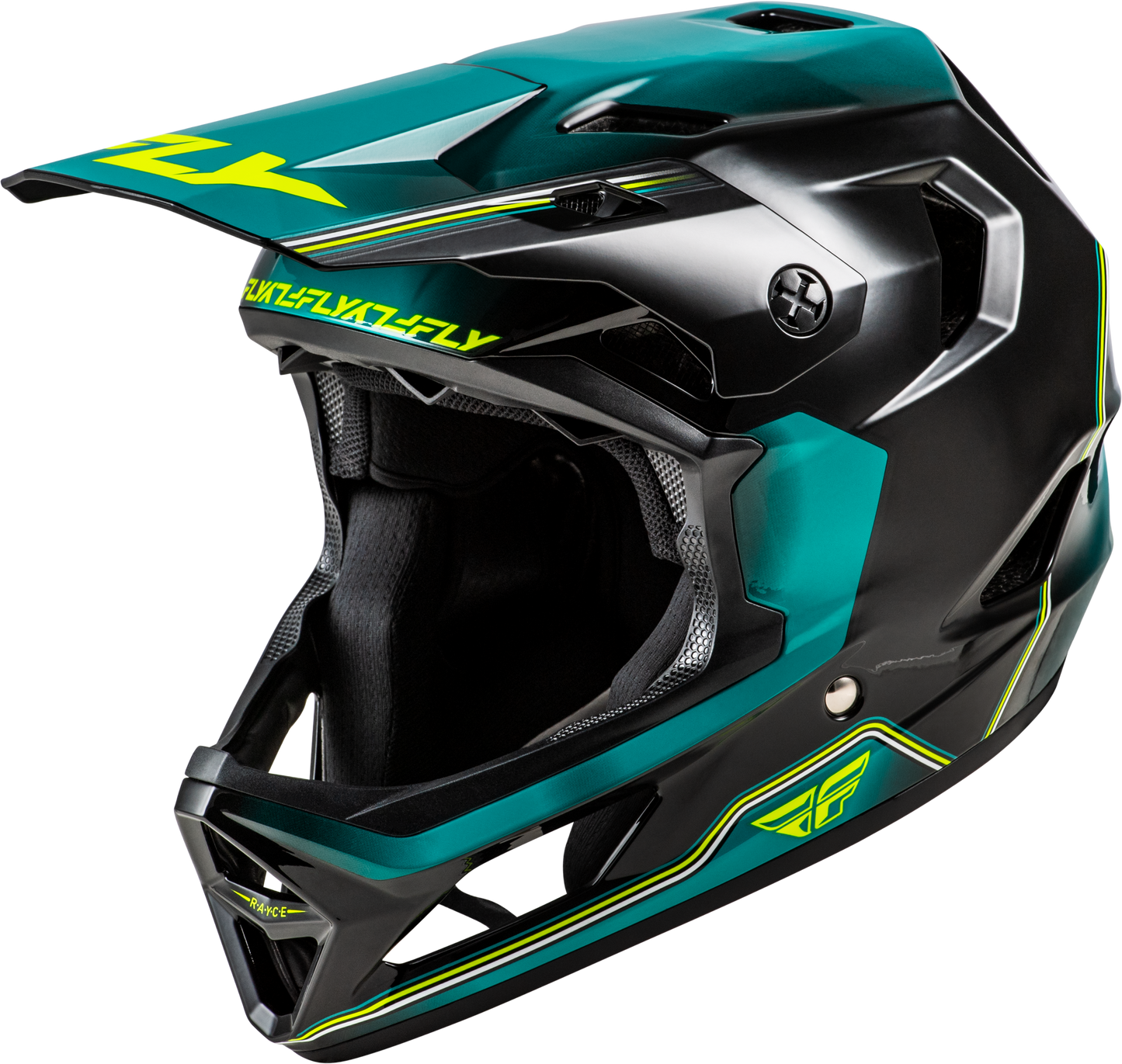 FLY Racing 2026 Rayce Repeat Bicycle Helmet Black/Teal/Hi-Vis