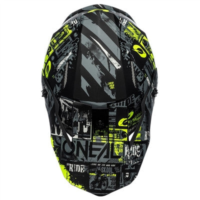 Oneal 2021 3 Series Ride Offroad Helmet - Black/Neon Yellow