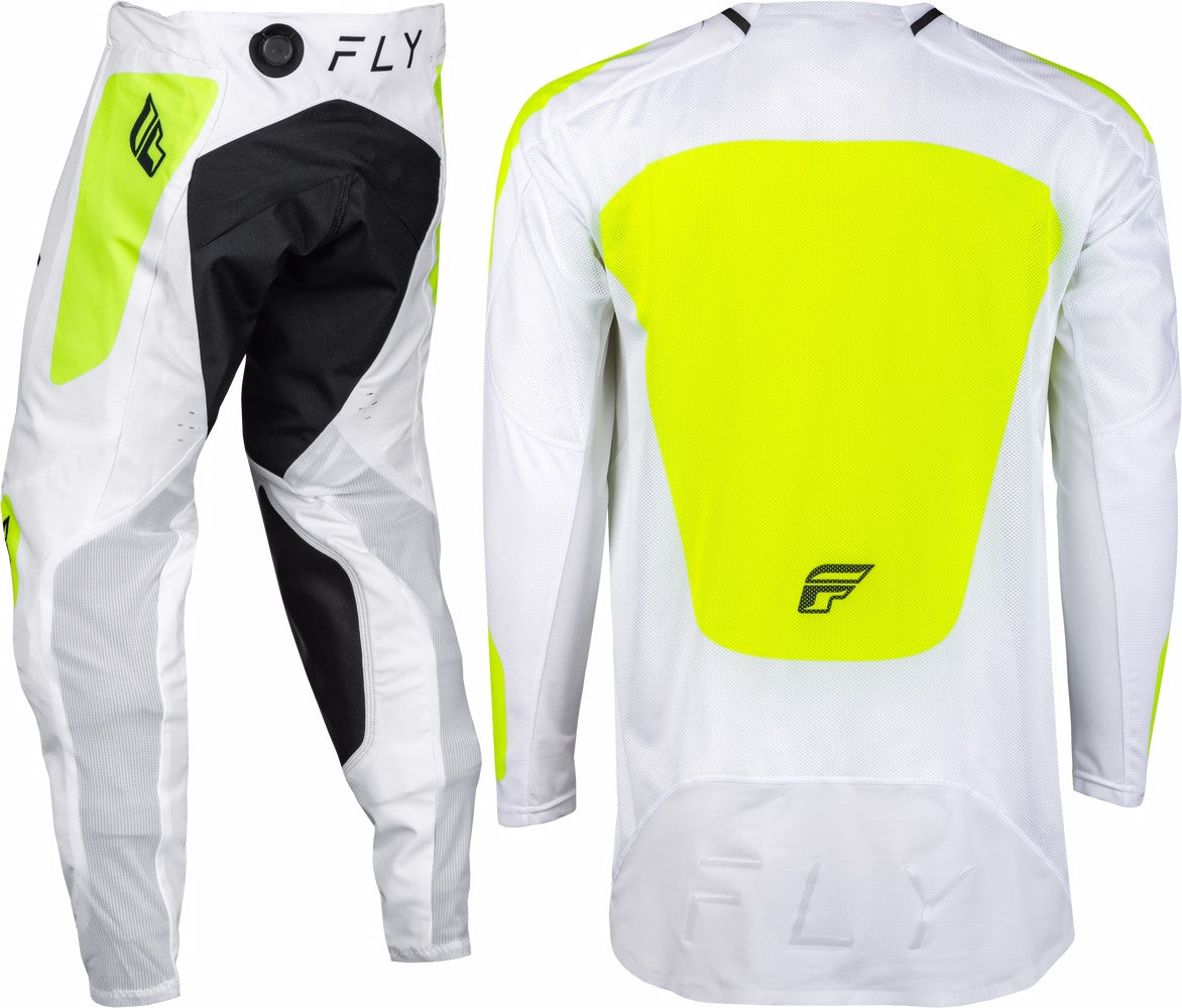 FLY Racing 2024 Evolution DST Jersey Pant Combo White/Hi-Vis