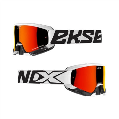 EKS GOX Crossfade Goggles - White Black/Red Mirror Lens