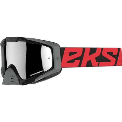 EKS Outrigger Snow Goggle - Black/Red with Silver Mirror