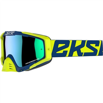 EKS Outrigger Snow Goggle - Yellow with Blue with Blue Mirror