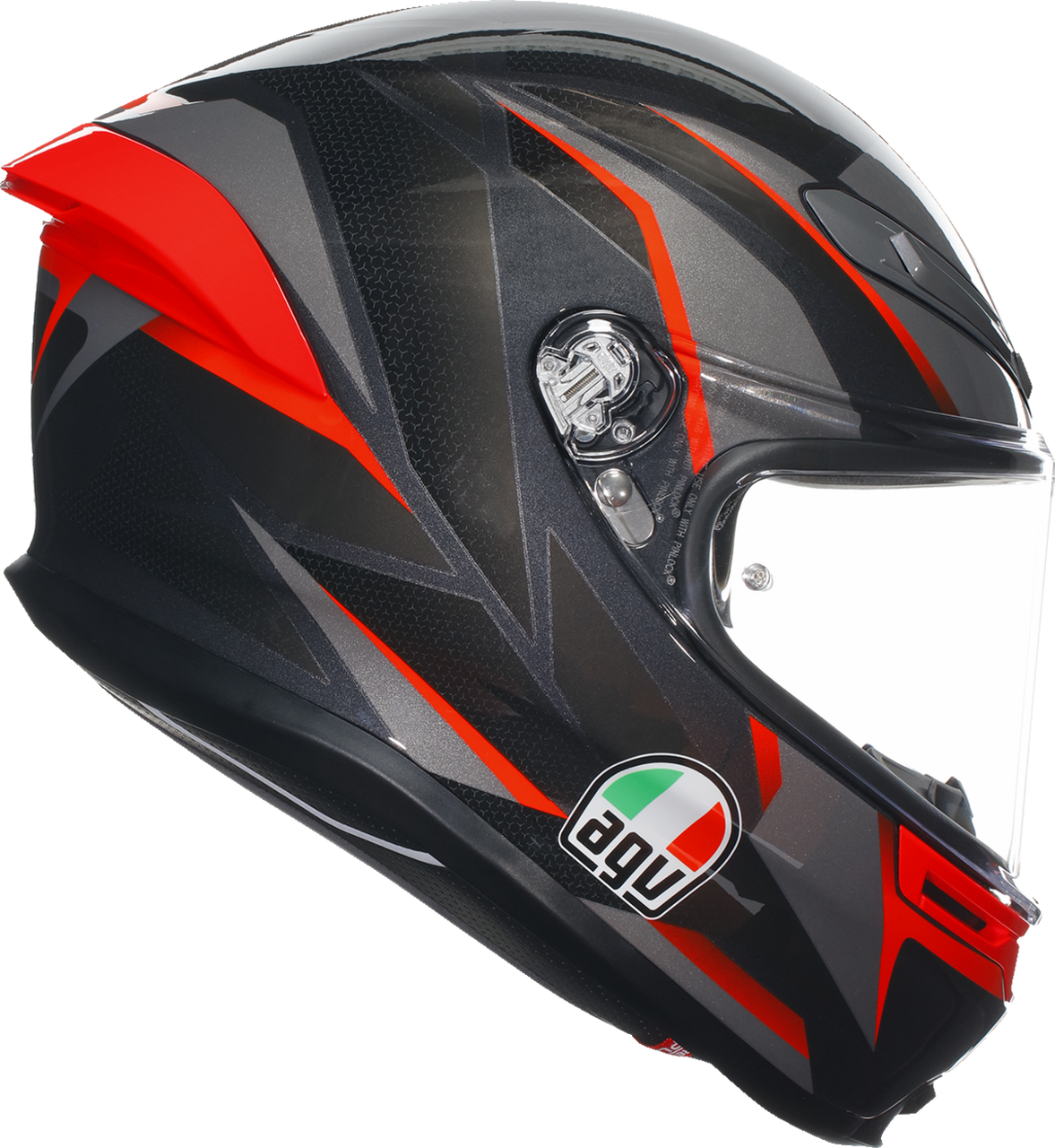 AGV K6 S Helmet Slashcut Black/Gray/Red