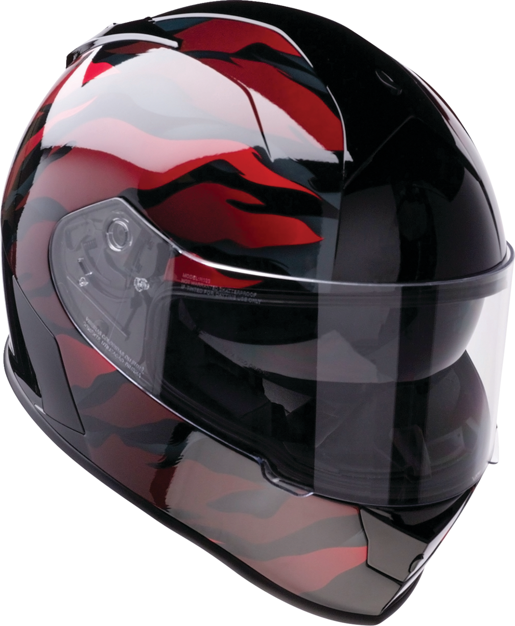 Z1R Warrant Panthera Full Face Helmet Black/Red
