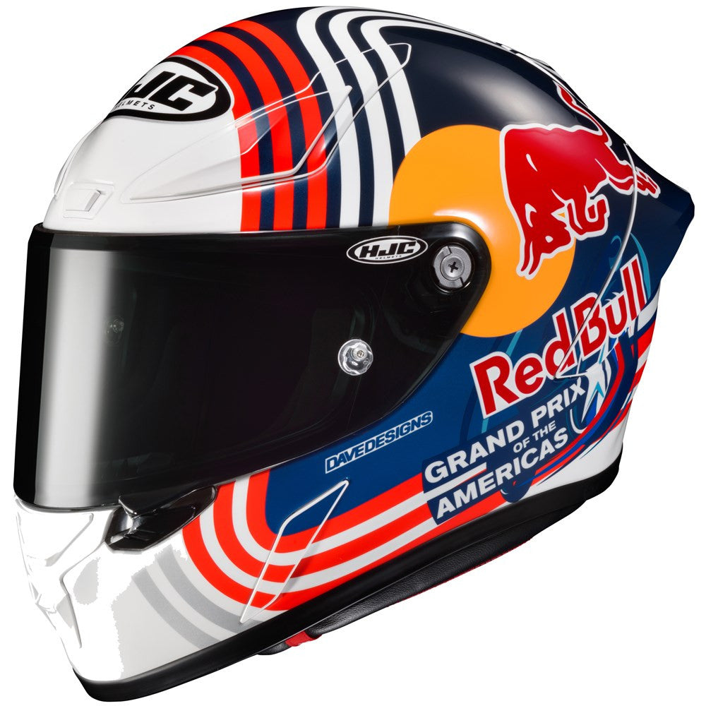 hjc 1n helmet HJC RPHA 1N Red Bull Austin GP Full Face Motorcycle Helmet – Motocrossgiant