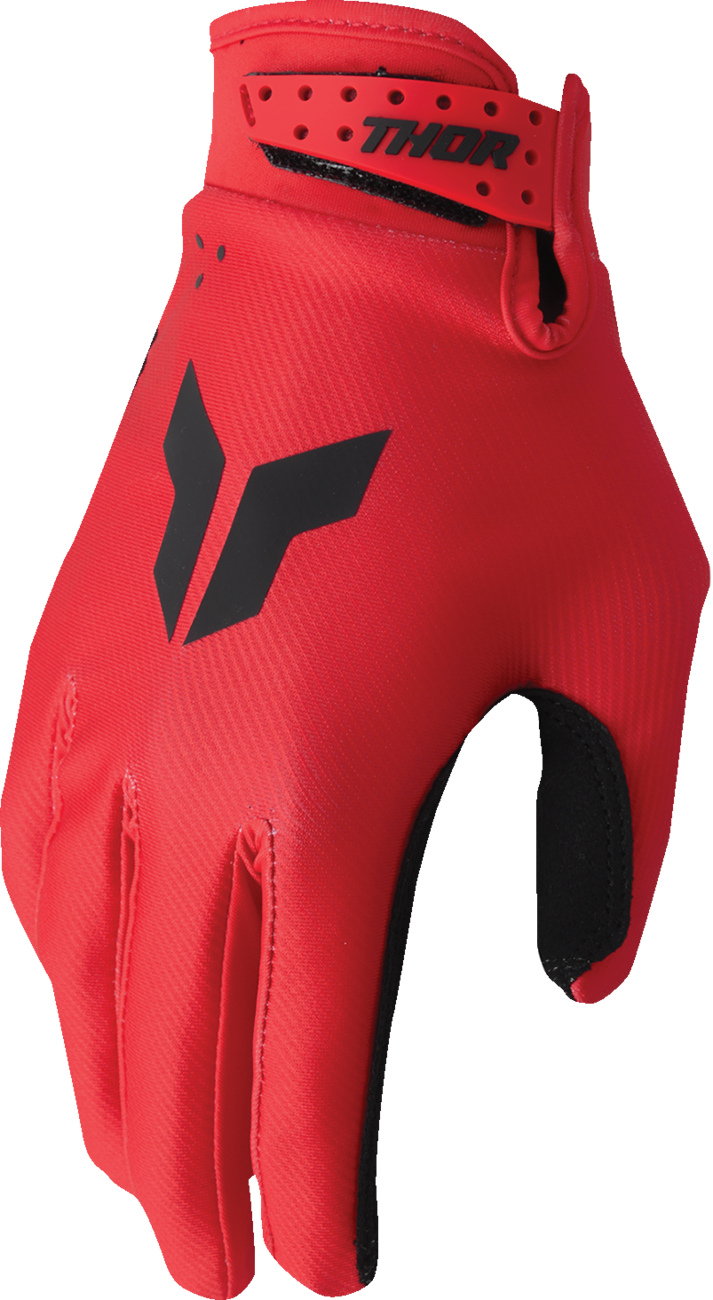 Thor 2026 Youth Launchmode Split Gloves Red
