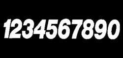 Dirt Digits 2015 Pro Digits Competition Stick-On 4" Numbers 3/Pk