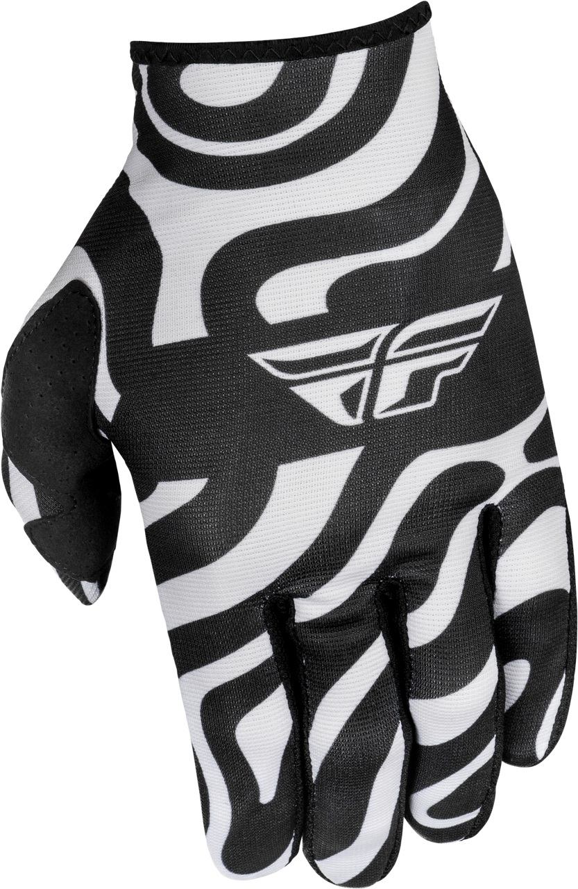 FLY Racing 2025 Youth Lite Abyss Gloves White/Black