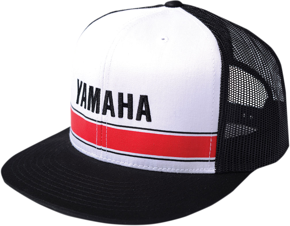 Factory Effex Yamaha Vintage Snapback Hat White-Black