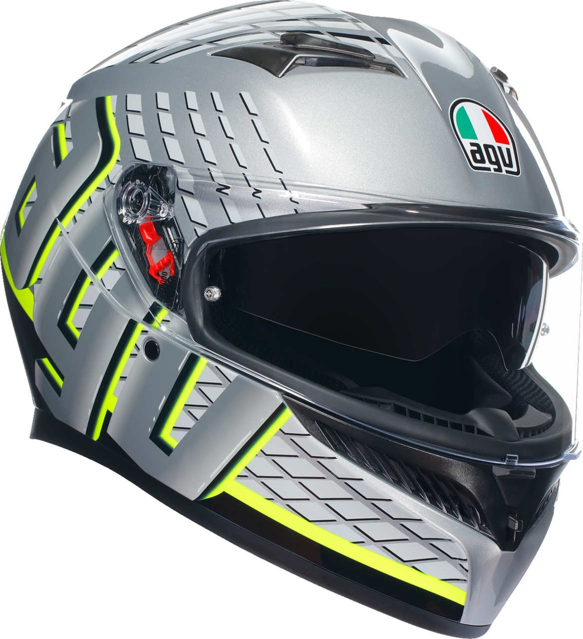 AGV K3 Helmet Fortify Gray/Black/Yellow Fluo