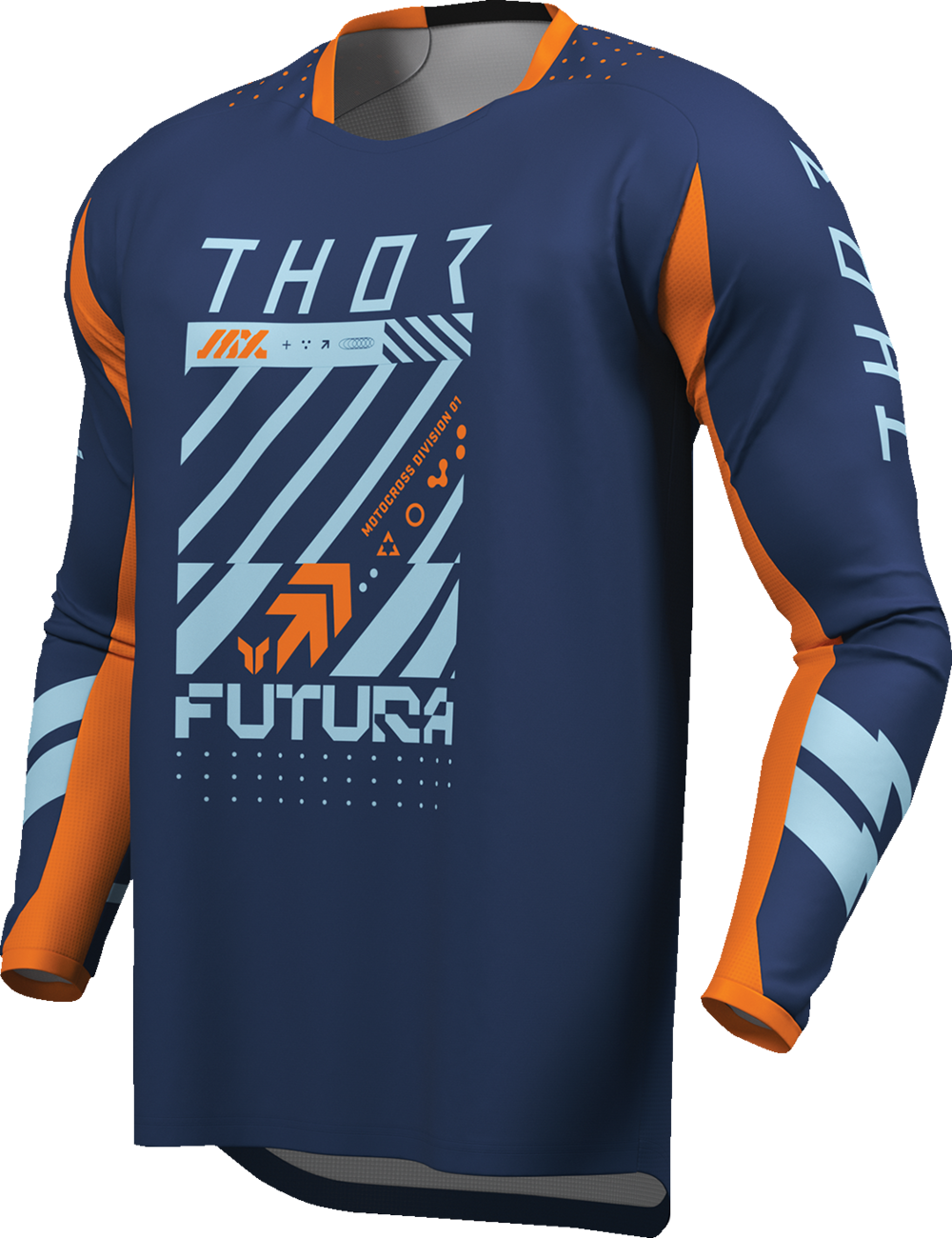 Thor 2026 Youth Launchmode Futura Navy/Orange Jersey Pant Combo