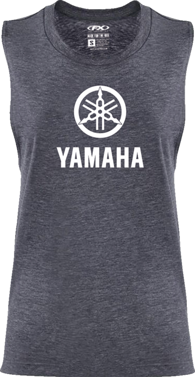 Factory Effex Womens Yamaha Idol Muscle Tank Top Heather Navy