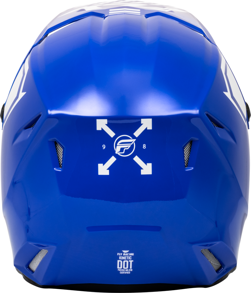 FLY Racing 2024 Youth Kinetic Menace Offroad Helmet Blue/White