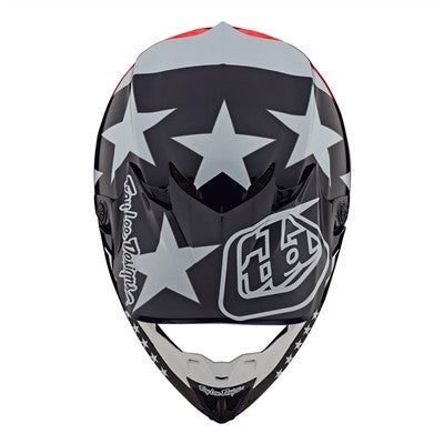 Troy Lee Designs 2021 SE4 Polyacrylite Offroad MIPS Helmet - Freedom Red/White