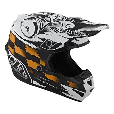 Troy Lee Designs 2022 SE4 Polyacrylite MIPS Helmet - Strike White/Black