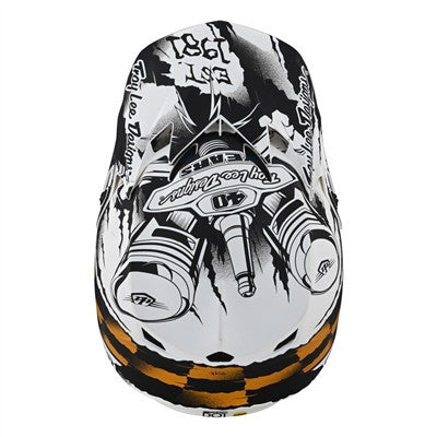 Troy Lee Designs 2022 SE4 Polyacrylite MIPS Helmet - Strike White/Black