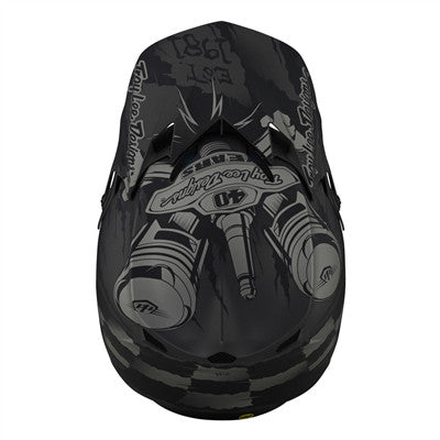Troy Lee Designs 2022 Youth SE4 Polyacrylite MIPS Helmet - Strike Gray/Silver