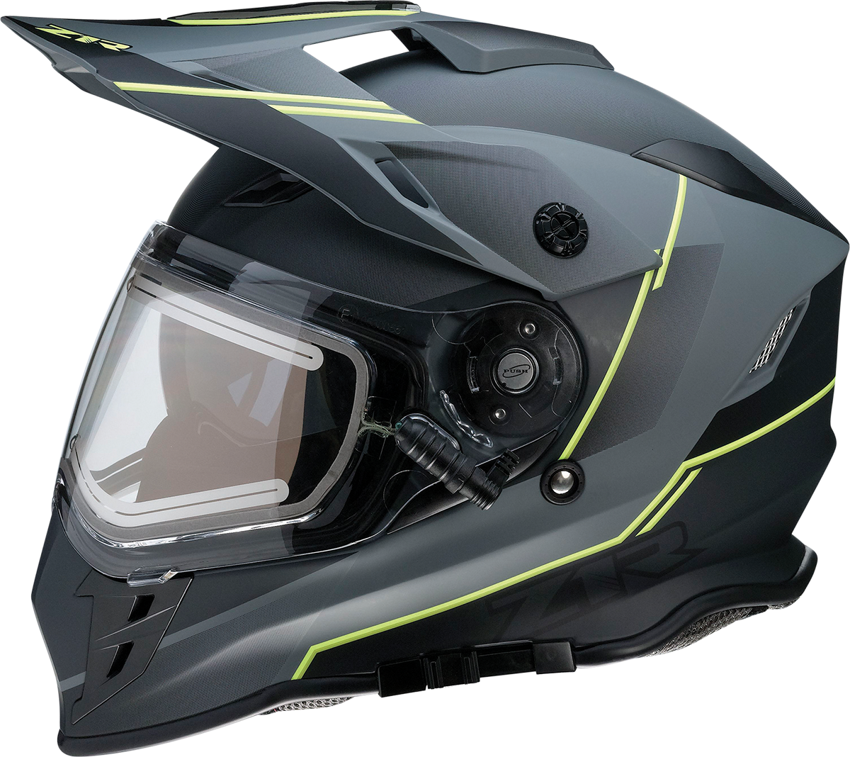 Z1R Range Bladestorm Snow Electric Helmet Gray/Black/Hi-Viz Yellow