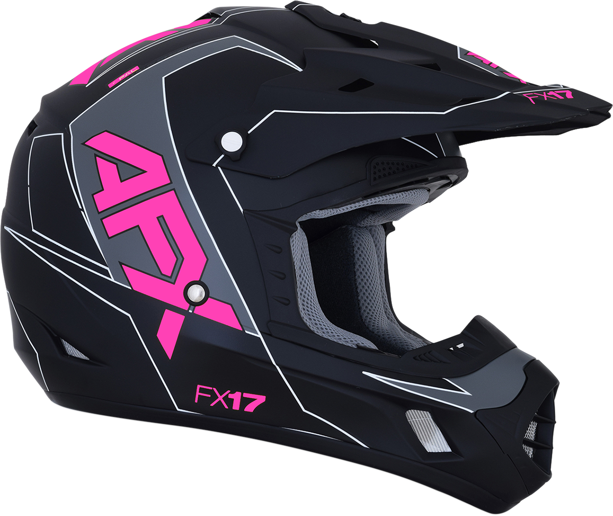 AFX FX-17 Offroad Helmet Aced Matte Black/Pink