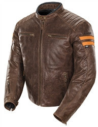 Joe Rocket 2015 Classic 92’ Leather Jacket - Brown/Orange