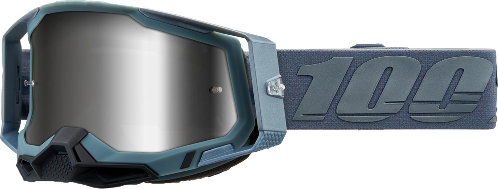 100% - 50010-00017 - RACECRAFT 2 GOGGLE BATTLESHIP MIRROR SILVER LENS