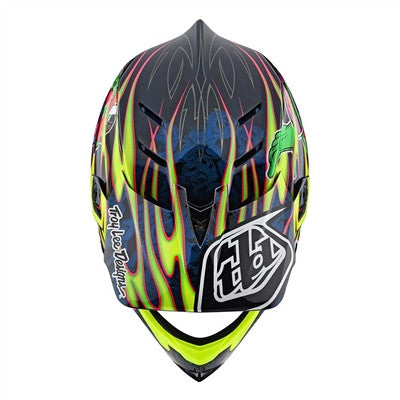 Troy Lee Designs D4 Composite MIPS Cycling Helmet - Eyeball Flo Yellow