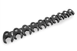 BikeMaster 10-Piece 3/8� Drive Metric Flare Crow Foot Wrench Set On Rail