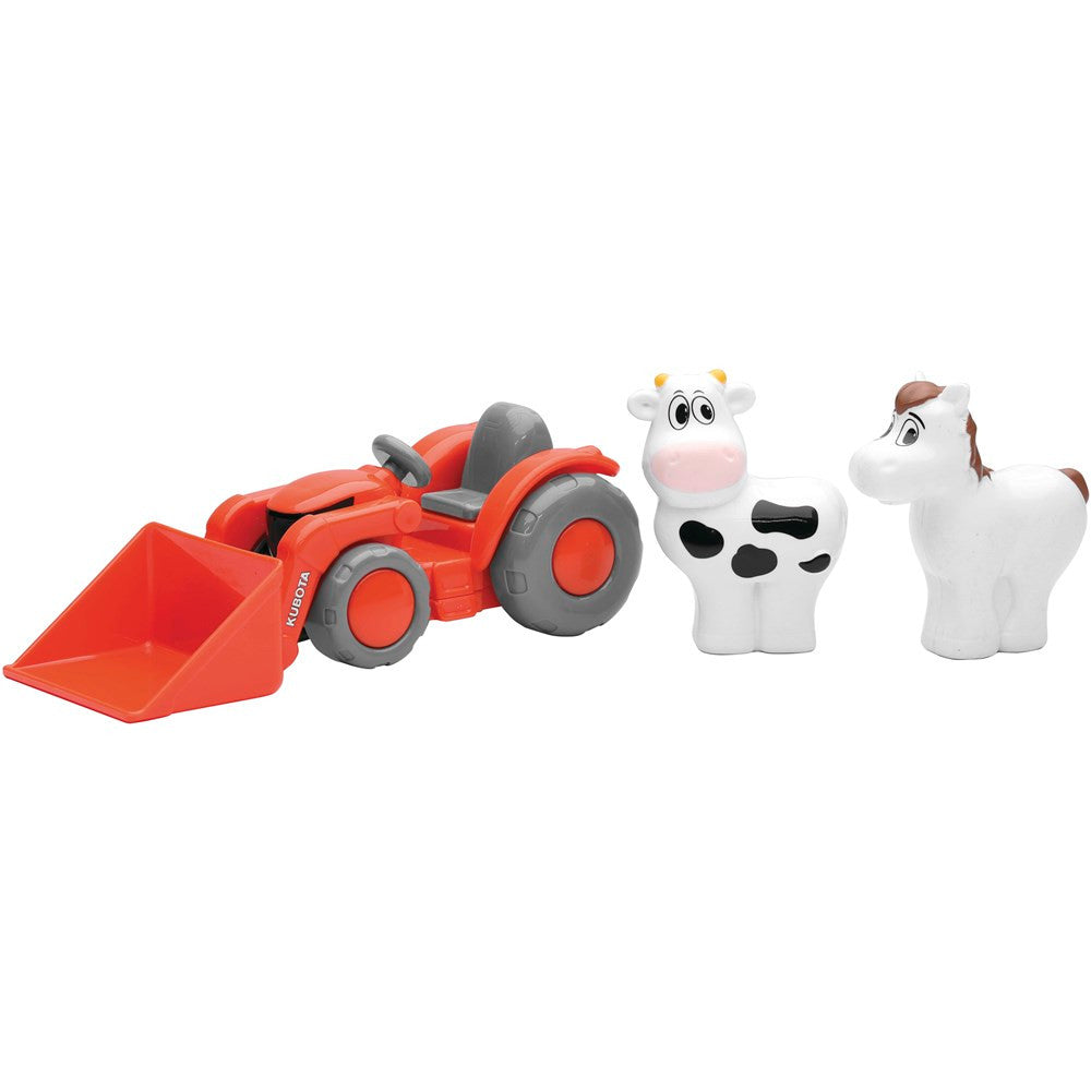New Ray Toys 1:18 Scale Tractor & Cow Set