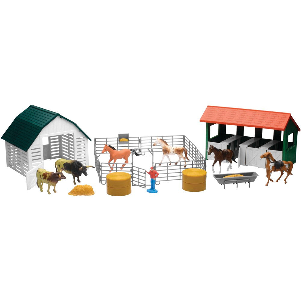 New Ray Toys Stables with Horses and Cows