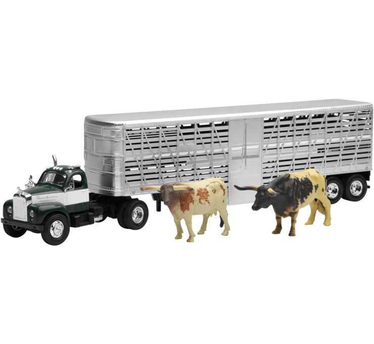 New Ray Toys 1953 Mack B-61 Livestock with Cattle