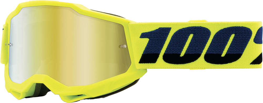 100% - 50025-00001 - ACCURI 2 JUNIOR GOGGLE FLUO YELLOW MIRROR GOLD LENS