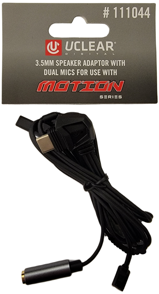UCLEAR 3.5mm Speaker Adaptor W/Dual Mics For Use With Motion Series