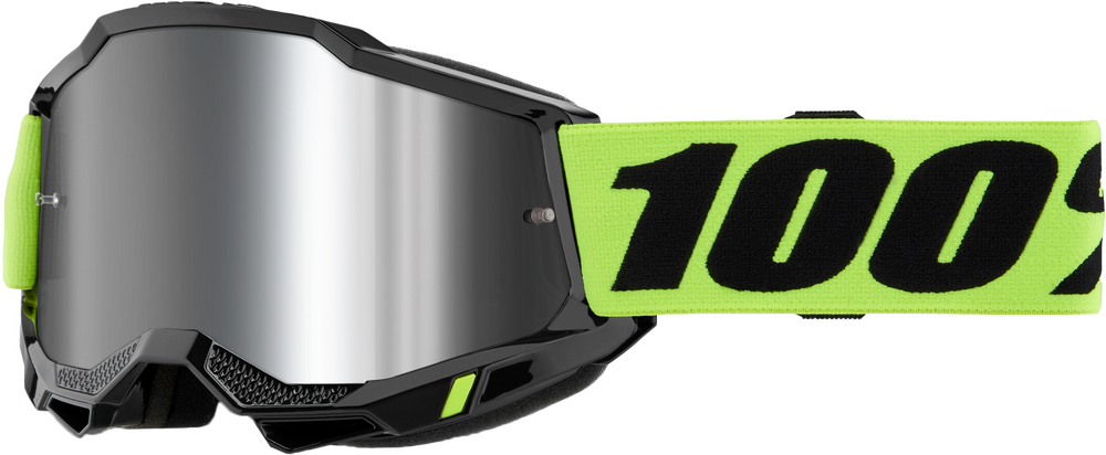 100% - 50014-00040 - ACCURI 2 GOGGLE NEON YELLOW MIRROR SILVER LENS
