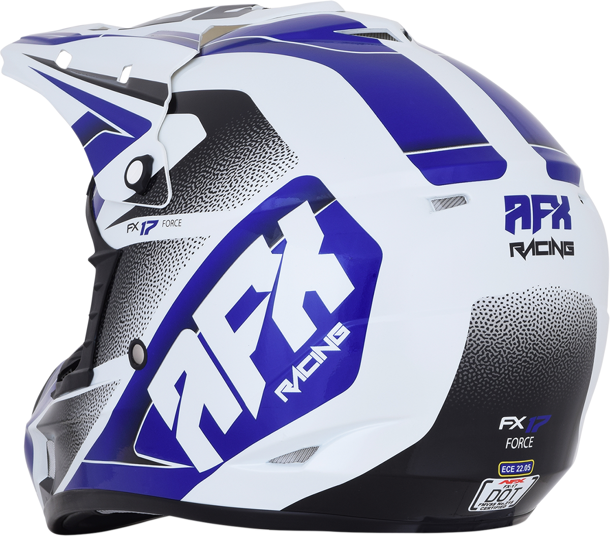 AFX FX-17 Offroad Helmet Force Pearl White/Blue